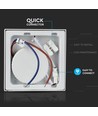 12W quadratische LED Deckenleuchte - 900lm, 140x140mm, flimmerfrei, weißer Rand