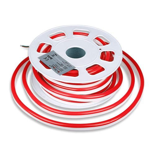 10m 8W/m Rote Neon Flex LED - 24V, IP65, 9x16,5mm