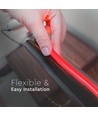 10m 8W/m Rote Neon Flex LED - 24V, IP65, 9x16,5mm