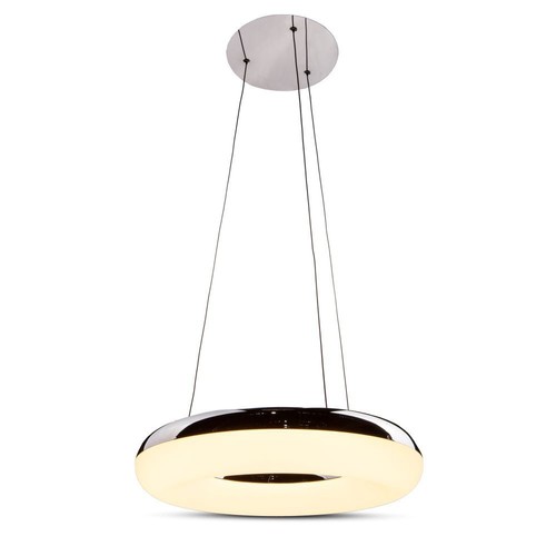 40W LED Pendelleuchte, Ø40cm - 2800lm, 3000K, Chrom-Finish, inkl. Leuchtmittel