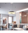 40W LED Pendelleuchte, Ø40cm - 2800lm, 3000K, Chrom-Finish, inkl. Leuchtmittel