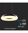 40W LED Pendelleuchte, Ø40cm - 2800lm, 3000K, Chrom-Finish, inkl. Leuchtmittel