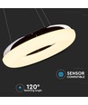 40W LED Pendelleuchte, Ø40cm - 2800lm, 3000K, Chrom-Finish, inkl. Leuchtmittel