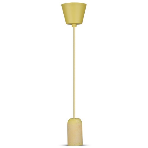 Gelbe Beton Pendelleuchte, E27 Fassung - Max 60W, Ø5cm, ohne Leuchtmittel