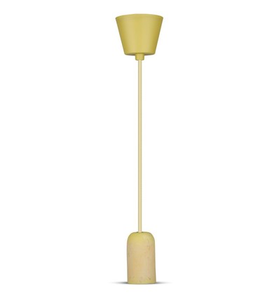 Gelbe Beton Pendelleuchte, E27 Fassung - Max 60W, Ø5cm, ohne Leuchtmittel