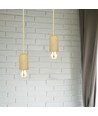 Gelbe Beton Pendelleuchte, E27 Fassung - Max 60W, Ø5cm, ohne Leuchtmittel