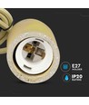 Gelbe Beton Pendelleuchte, E27 Fassung - Max 60W, Ø5cm, ohne Leuchtmittel