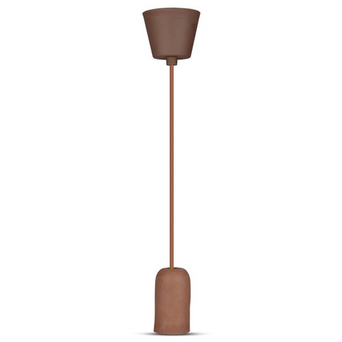 E27 Pendelleuchte in braunem Beton - Ø5cm, ohne Leuchtmittel, max. 60W