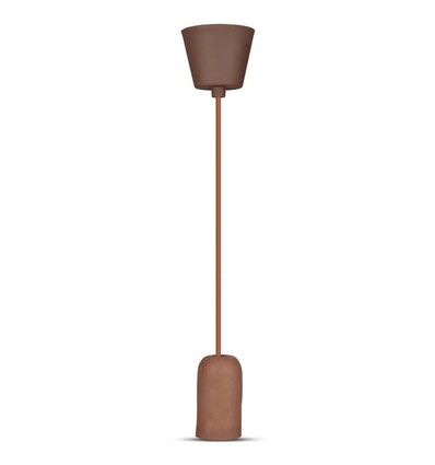 E27 Pendelleuchte in braunem Beton - Ø5cm, ohne Leuchtmittel, max. 60W