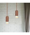 E27 Pendelleuchte in braunem Beton - Ø5cm, ohne Leuchtmittel, max. 60W