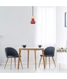 Ø12,5cm Pendelleuchte aus Beton und Holz - Rot, E27 Fassung, modernes Design