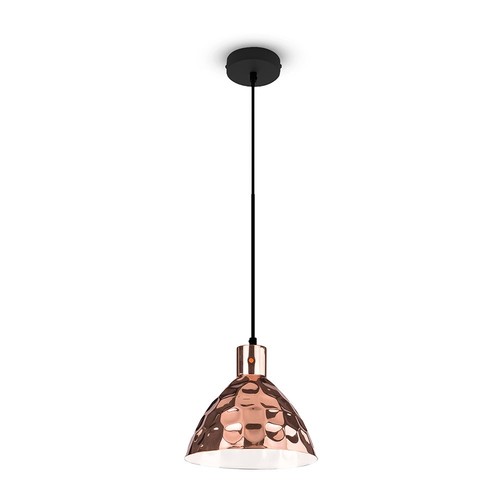 E27 Pendelaufhängung in Kupfer, Ø30cm - 1m Kabel, IP20, max. 60W, ohne Leuchtmittel