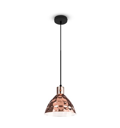 E27 Pendelaufhängung in Kupfer, Ø30cm - 1m Kabel, IP20, max. 60W, ohne Leuchtmittel