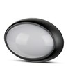 8W ovale LED Deckenleuchte - IP54, schwarz, 18,7 x 12,6 cm, Wand-/Deckenmontage, inkl. Leuchtmittel