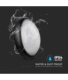 8W ovale LED Deckenleuchte - IP54, schwarz, 18,7 x 12,6 cm, Wand-/Deckenmontage, inkl. Leuchtmittel