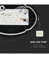 8W ovale LED Deckenleuchte - IP54, schwarz, 18,7 x 12,6 cm, Wand-/Deckenmontage, inkl. Leuchtmittel