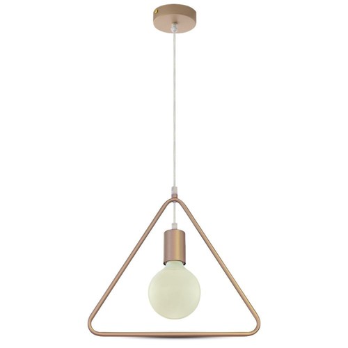 Geometrische dreieckige Pendelleuchte, Champagner-Gold - E27 Fassung, 1m Kabel, Metall, max. 60W