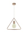 Geometrische dreieckige Pendelleuchte, Champagner-Gold - E27 Fassung, 1m Kabel, Metall, max. 60W
