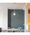 Geometrische dreieckige Pendelleuchte, Champagner-Gold - E27 Fassung, 1m Kabel, Metall, max. 60W