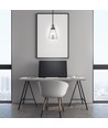Transparente Glas-Metall Pendelleuchte - E27 Fassung, max. 60W, Glas und Metall, ohne Leuchtmittel