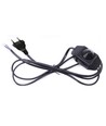 Lichtdimmer mit Kabel - 1,8m, 5-100W, 230V, Drehdimmer, Schwarz