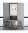 Ø26cm Glas-Pendelleuchte, E27 - Amber, 115cm Höhe, ohne Leuchtmittel