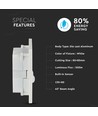 3W LED Einbaustrahler mit Sensor - 4000K, 130 Grad Sensor, Aluminium, weißer Rand