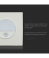 3W LED Einbaustrahler mit Sensor - 4000K, 130 Grad Sensor, Aluminium, weißer Rand