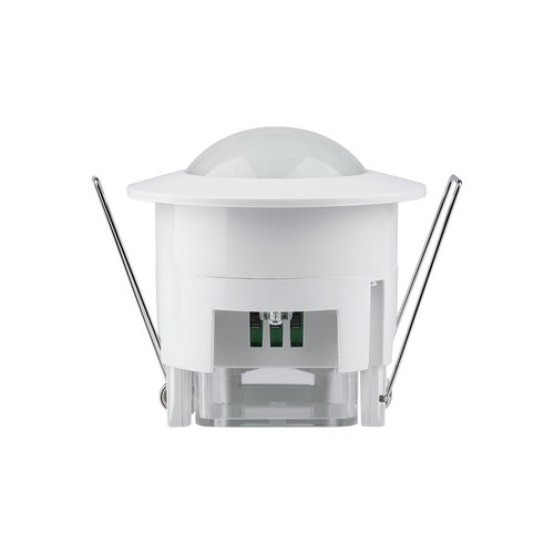 PIR Deckensensor für Einbau - 360°, max. 300W LED, weiß, IP20, Zeit und Helligkeit einstellbar