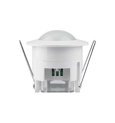 PIR Deckensensor für Einbau - 360°, max. 300W LED, weiß, IP20, Zeit und Helligkeit einstellbar