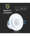 PIR Deckensensor mit beweglichem Kopf, einstellbar - 360 Grad, max. 400W LED, weiß