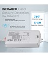 230V Handsensor für Schrank - 5-6 cm Sensorabstand, PIR, max: 200W LED