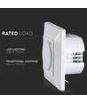 Mikrowellen-Bewegungsmelder für Wandeinbau - max. 300W LED, IP20, weiß, Zeit & Helligkeit einstellbar