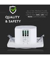 Mikrowellen-Bewegungsmelder für Wandeinbau - max. 300W LED, IP20, weiß, Zeit & Helligkeit einstellbar