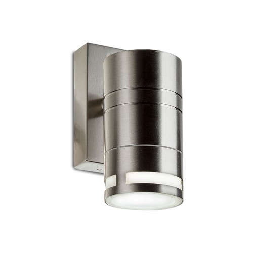 GU10 Wandleuchte aus Edelstahl - IP44 Außen, Glas, ohne Leuchtmittel