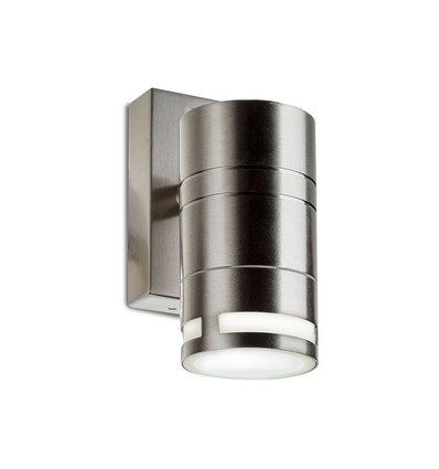 GU10 Wandleuchte aus Edelstahl - IP44 Außen, Glas, ohne Leuchtmittel