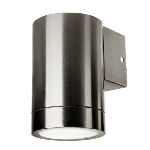 GU10 Wandleuchte mit Downlight - IP44 Außen, Edelstahl, ohne Leuchtmittel