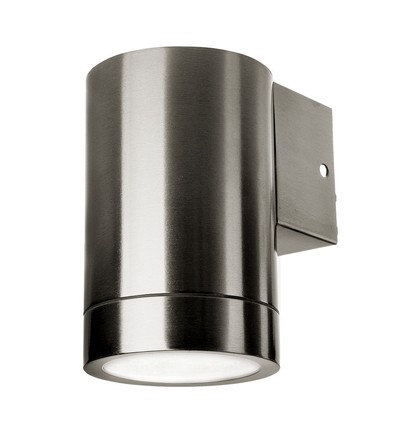 GU10 Wandleuchte mit Downlight - IP44 Außen, Edelstahl, ohne Leuchtmittel
