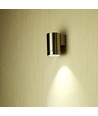 GU10 Wandleuchte mit Downlight - IP44 Außen, Edelstahl, ohne Leuchtmittel