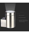 GU10 Wandleuchte mit Downlight - IP44 Außen, Edelstahl, ohne Leuchtmittel