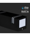 GU10 quadratische Wandleuchte mit Up/Down Licht - IP44 Außen, schwarz, Edelstahl, ohne Leuchtmittel