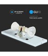GU10 quadratische Wandleuchte mit Up/Down Licht - IP44 Außen, schwarz, Edelstahl, ohne Leuchtmittel