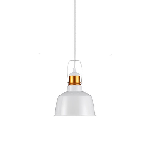 Aluminiumschirm Pendelleuchte - weiß, E27