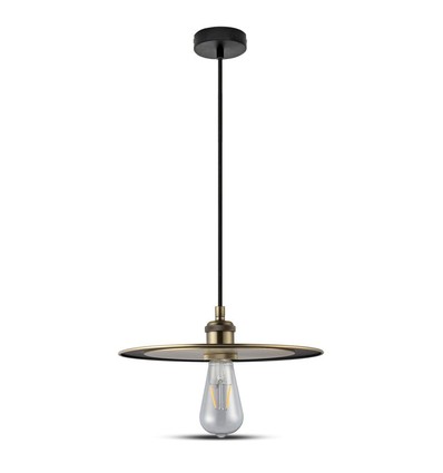 Roségold Metall-Pendelleuchte - Ø30cm, E27 Fassung, exkl. Leuchtmittel, modernes Design