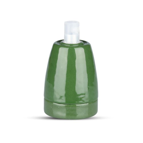 E27 Fassung aus grünem Porzellan - Max 60W, Ø4,7 x 6,4 cm, IP20 Innenbereich