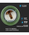 E27 Fassung aus grünem Porzellan - Max 60W, Ø4,7 x 6,4 cm, IP20 Innenbereich