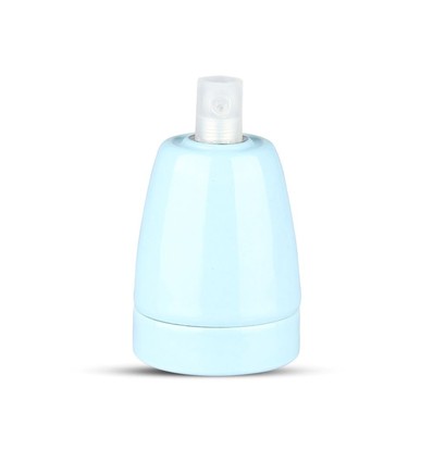 E27 Porzellanfassung - Blau, max 60W, Ø4,7 x 6,4 cm, IP20 Innenbereich