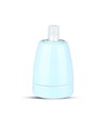 E27 Porzellanfassung - Blau, max 60W, Ø4,7 x 6,4 cm, IP20 Innenbereich