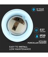 E27 Porzellanfassung - Blau, max 60W, Ø4,7 x 6,4 cm, IP20 Innenbereich