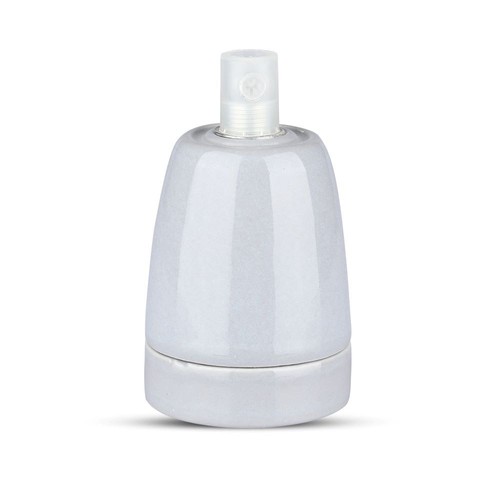 Porzellan Lampenfassung E27 - Lampe, Grau